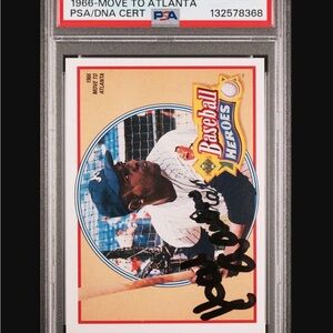 Hank AaronBaseball Heroes auto Trading Card